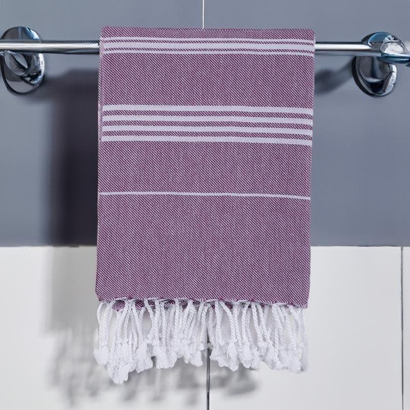 Buy Luxe Linen Bath Towel - Plum Bath Towels from Vaaree