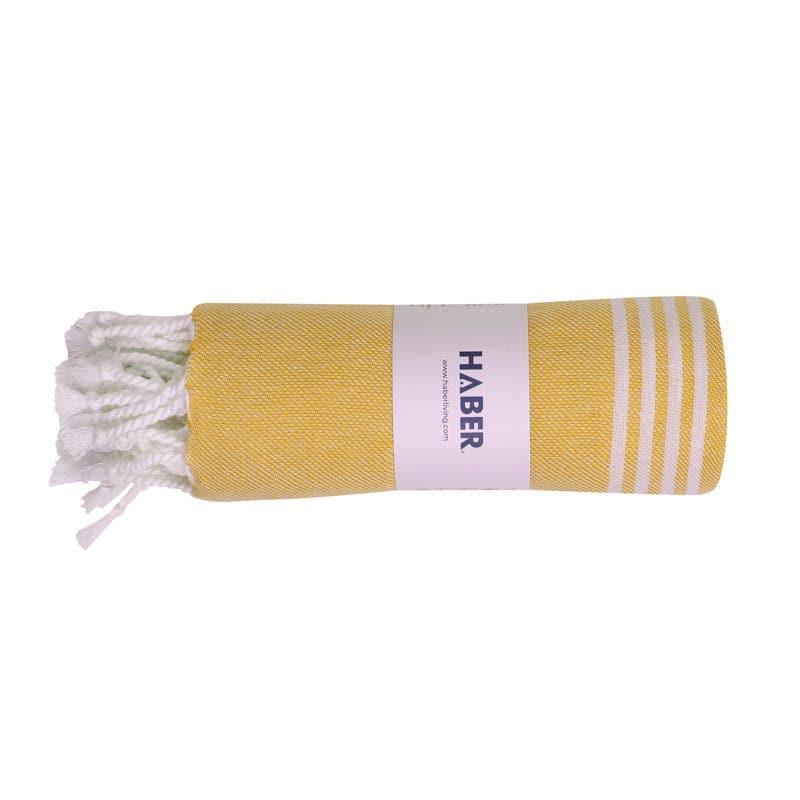 Buy Luxe Linen Bath Towel - Yellow Bath Towels from Vaaree