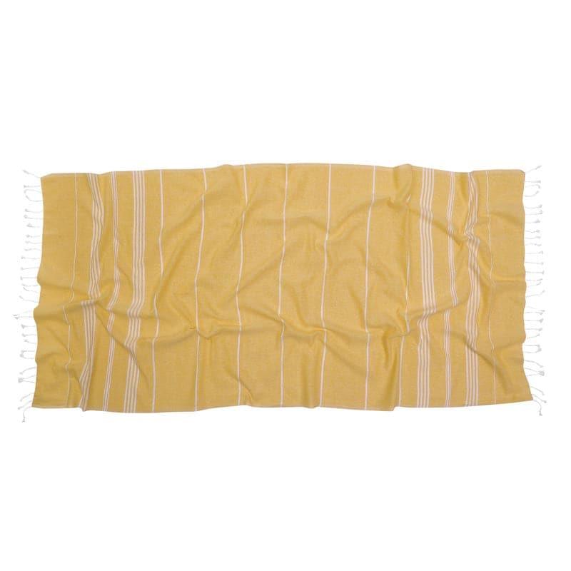 Buy Luxe Linen Bath Towel - Yellow Bath Towels from Vaaree