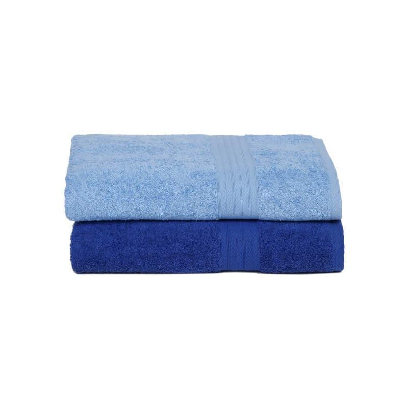 Buy Luxo Wrap Bath Towel (Blue) - Set of Two Bath Towels from Vaaree