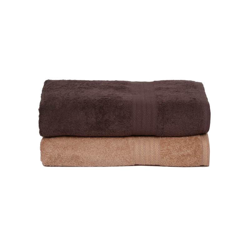 Buy Luxo Wrap Towel (Brown) - Set of Two Bath Towels from Vaaree