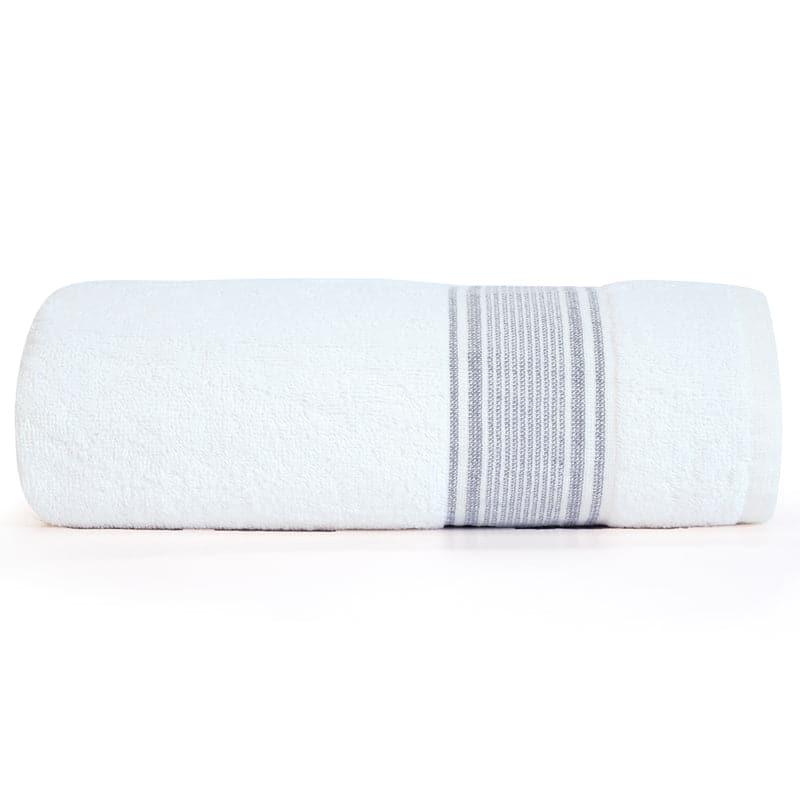 Buy Micro Cotton LuxeDry Comfort Bath Towel - White & Black Bath Towels from Vaaree