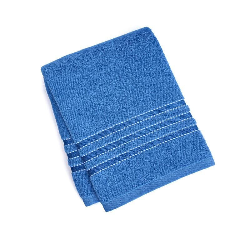 Buy Micro Cotton LuxeDry Comfort Solid Bath Towel - Blue Bath Towels from Vaaree