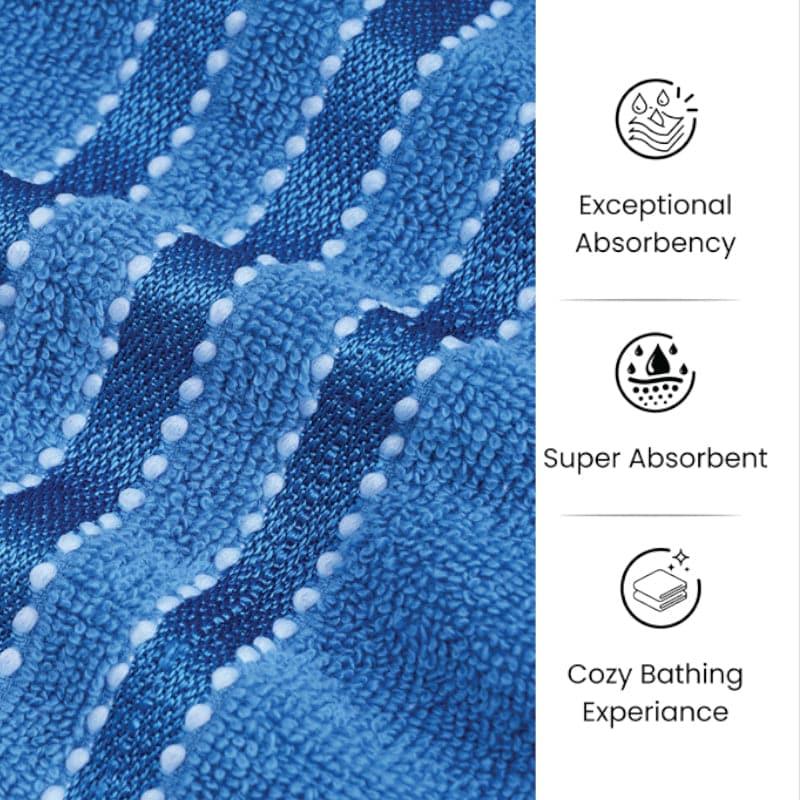 Buy Micro Cotton LuxeDry Comfort Solid Bath Towel - Blue Bath Towels from Vaaree