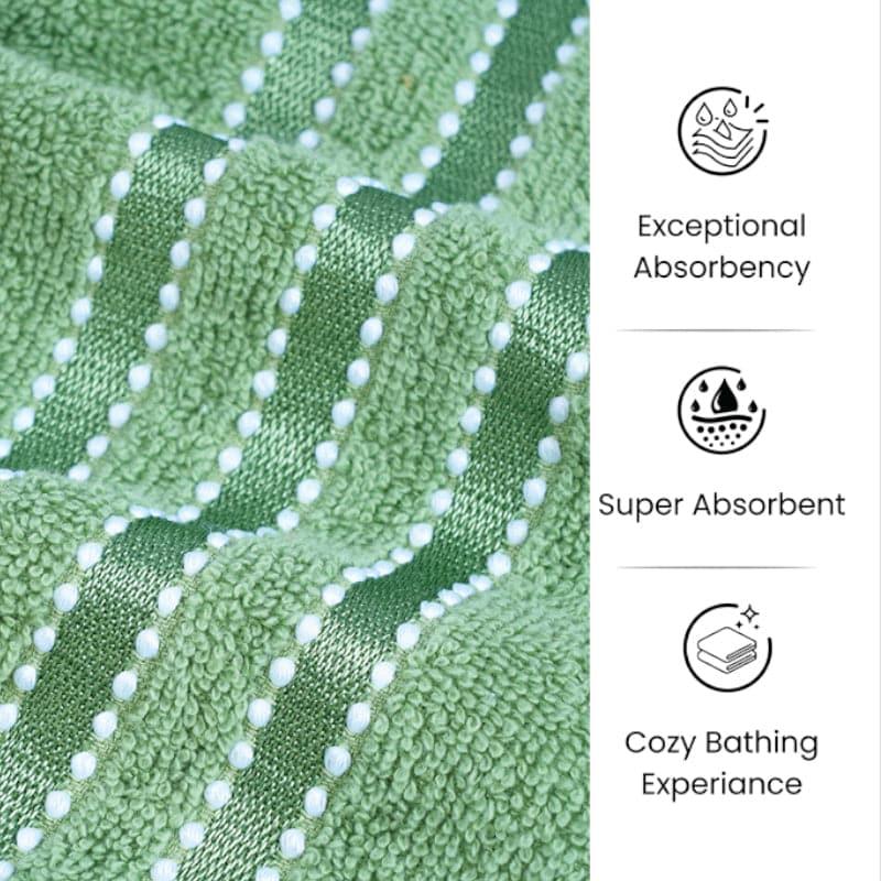 Buy Micro Cotton LuxeDry Comfort Solid Bath Towel - Green Bath Towels from Vaaree