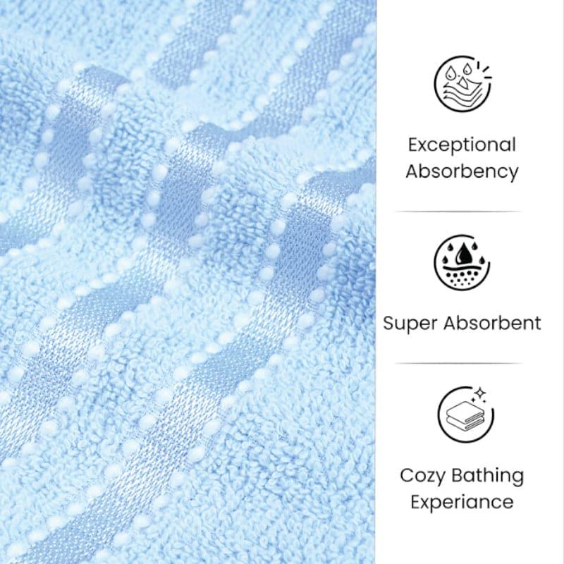 Buy Micro Cotton LuxeDry Comfort Solid Bath Towel - Ice Blue Bath Towels from Vaaree