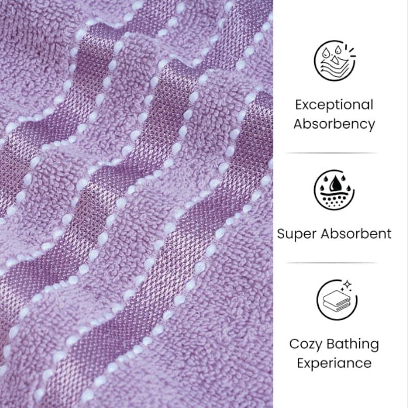 Buy Micro Cotton LuxeDry Comfort Solid Bath Towel - Purple Bath Towels from Vaaree