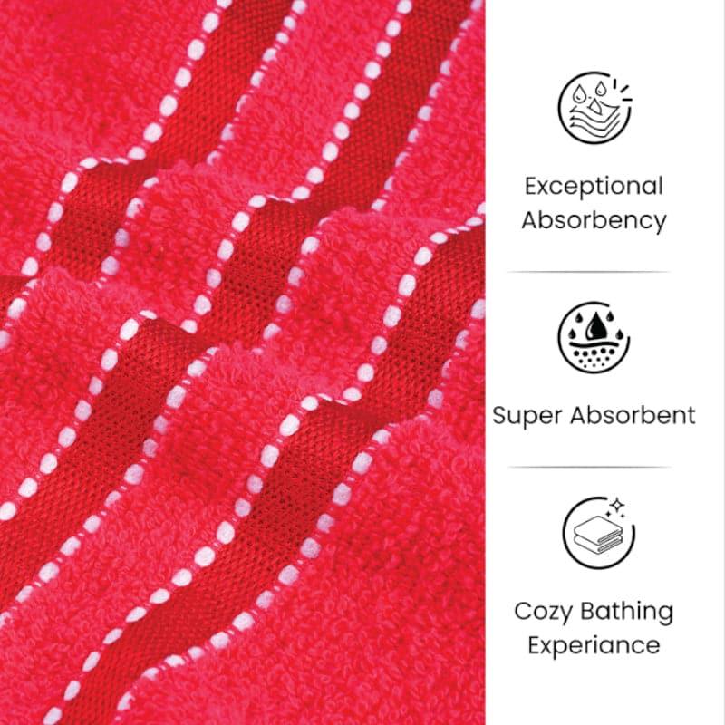 Buy Micro Cotton LuxeDry Comfort Solid Bath Towel - Red Bath Towels from Vaaree