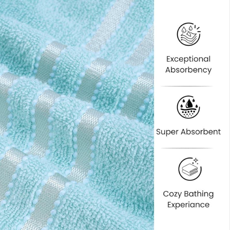 Buy Micro Cotton LuxeDry Comfort Solid Bath Towel - Sea Blue Bath Towels from Vaaree