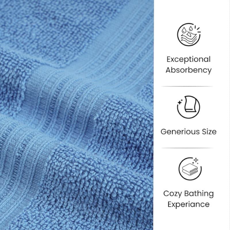 Buy Micro Cotton LuxeDry Solid Bath Towel - Blue Bath Towels from Vaaree