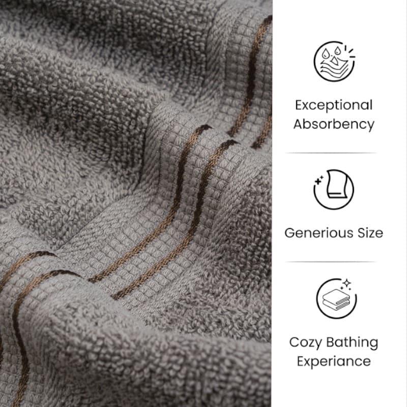 Buy Micro Cotton LuxeDry Solid Bath Towel - Grey Bath Towels from Vaaree