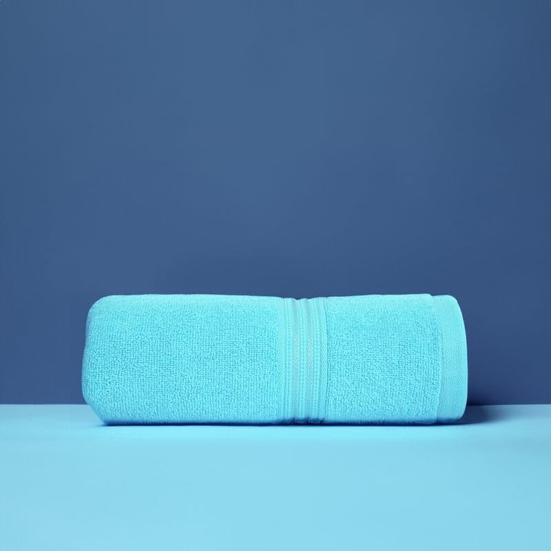 Buy Micro Cotton LuxeDry Solid Bath Towel - Light Blue Bath Towels from Vaaree