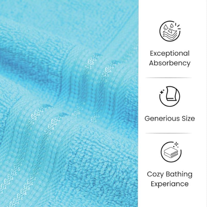 Buy Micro Cotton LuxeDry Solid Bath Towel - Light Blue Bath Towels from Vaaree