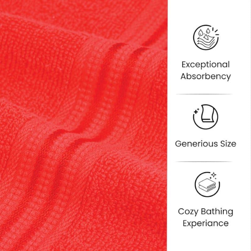 Buy Micro Cotton LuxeDry Solid Bath Towel - Red Bath Towels from Vaaree