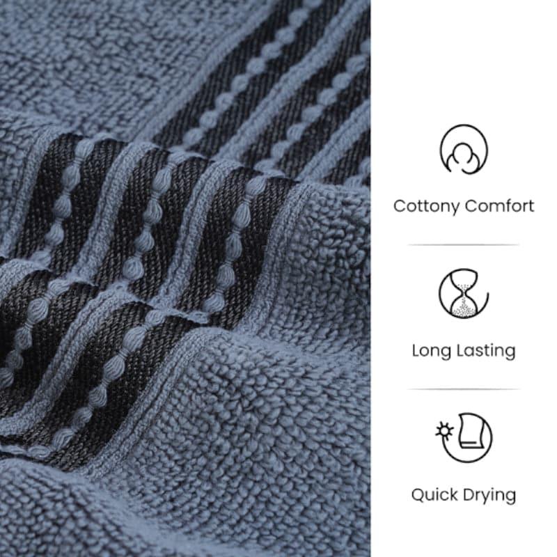 Buy Bath Towels - Micro Cotton LuxeDry Soothe Bath Towel - Dark Grey at Vaaree online