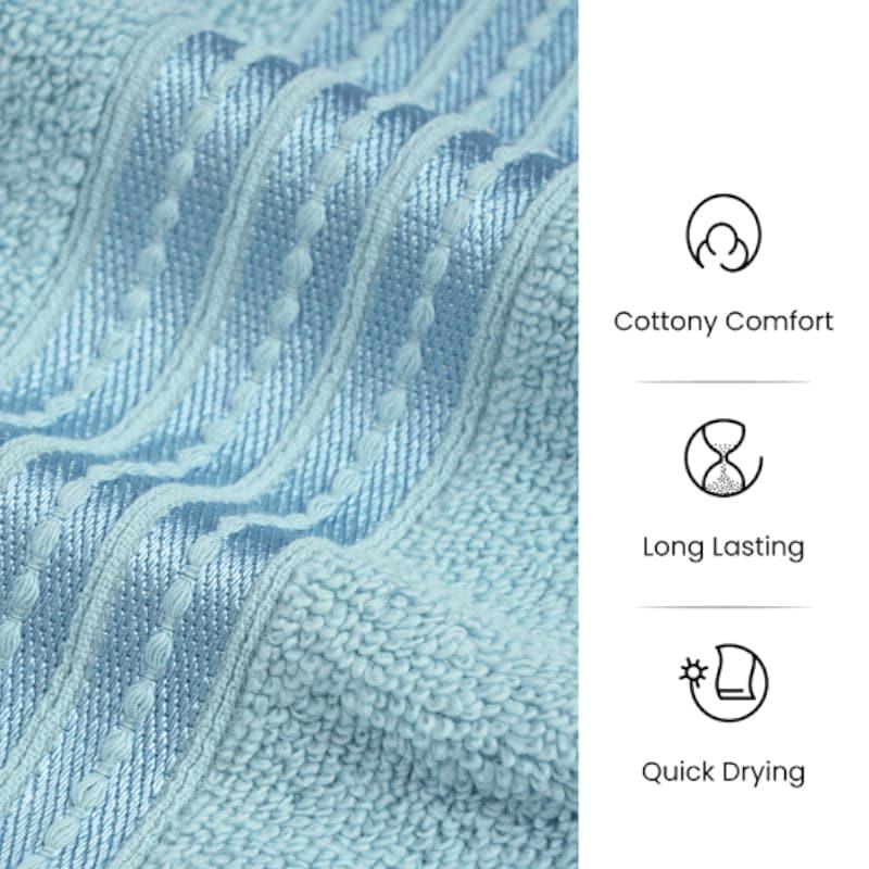 Buy Bath Towels - Micro Cotton LuxeDry Soothe Bath Towel - Light Blue at Vaaree online