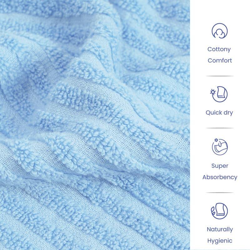 Buy Micro Cotton LuxeDry Striped Bath Towel - Blue Bath Towels from Vaaree