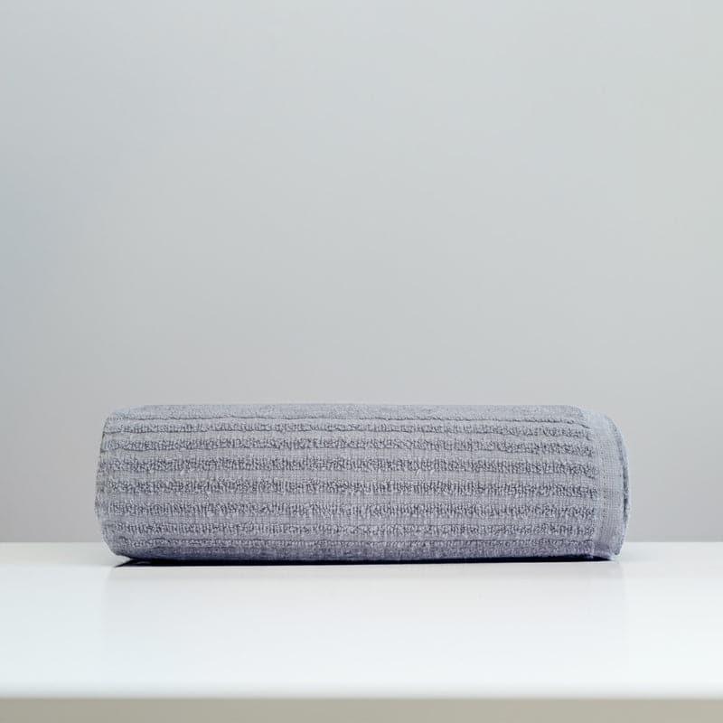 Buy Micro Cotton LuxeDry Striped Bath Towel - Grey Bath Towels from Vaaree