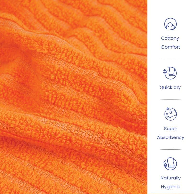 Buy Micro Cotton LuxeDry Striped Bath Towel - Orange Bath Towels from Vaaree