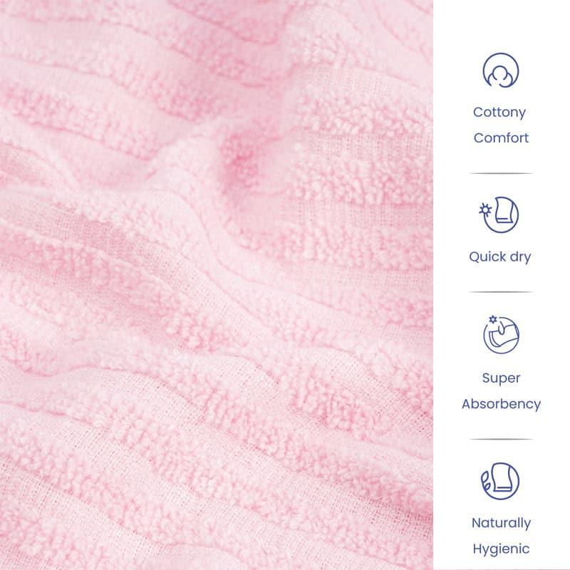 Buy Micro Cotton LuxeDry Striped Bath Towel - Pink Bath Towels from Vaaree