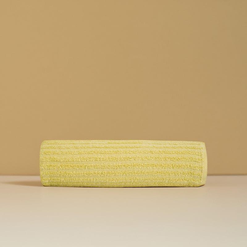 Buy Micro Cotton LuxeDry Striped Bath Towel - Yellow Bath Towels from Vaaree