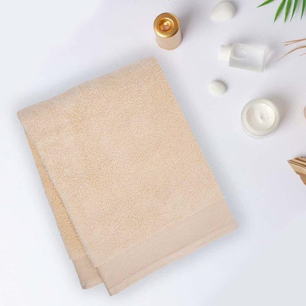 Buy Bath Towels - Micro Cotton Soft Serenity Solid Bath Towel - Beige at Vaaree online