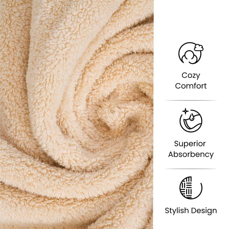 Buy Micro Cotton Soft Serenity Solid Bath Towel - Beige Bath Towels from Vaaree