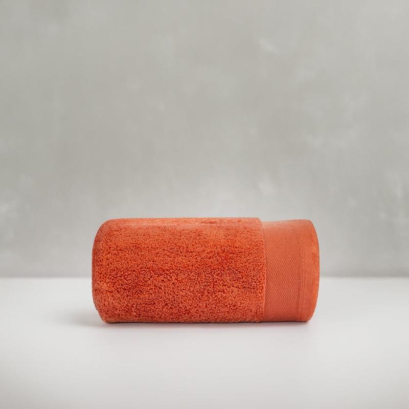 Buy Micro Cotton Soft Serenity Solid Bath Towel - Orange Bath Towels from Vaaree