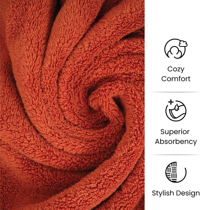 Buy Micro Cotton Soft Serenity Solid Bath Towel - Orange Bath Towels from Vaaree