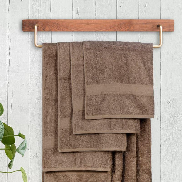 Buy Myst Bath Towel (Brown) - Set Of Four Bath Towels from Vaaree