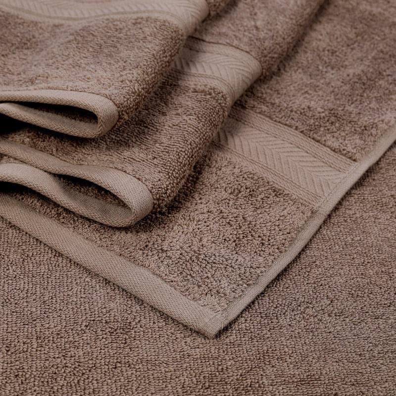 Buy Myst Bath Towel (Brown) - Set Of Four Bath Towels from Vaaree