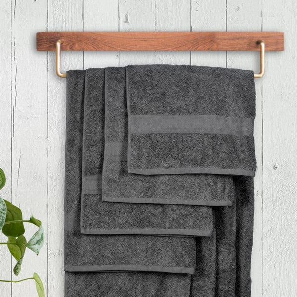 Buy Bath Towels - Myst Bath Towel (Charcol) - Set Of Four at Vaaree online