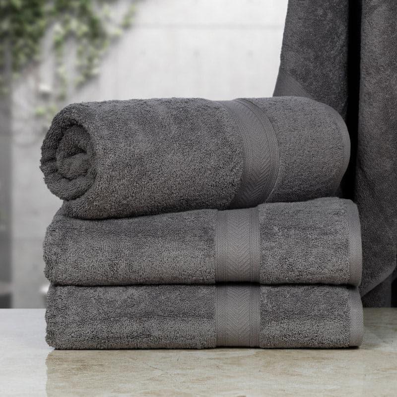 Buy Myst Bath Towel (Charcol) - Set Of Four Bath Towels from Vaaree