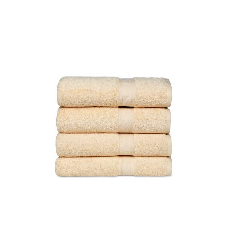 Buy Myst Bath Towel (Cream) - Set Of Four Bath Towels from Vaaree