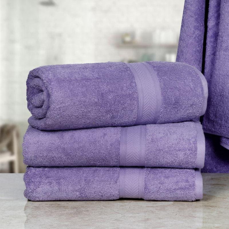 Buy Myst Bath Towel (Lavender) - Set Of Four Bath Towels from Vaaree