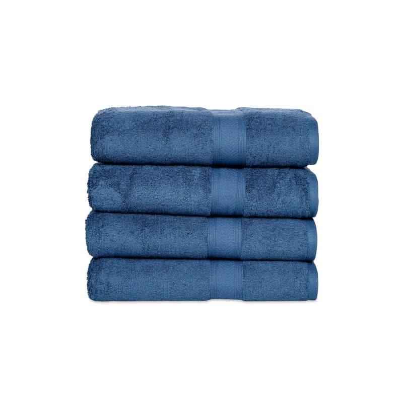 Buy Myst Bath Towel (Navy Blue) - Set Of Four Bath Towels from Vaaree