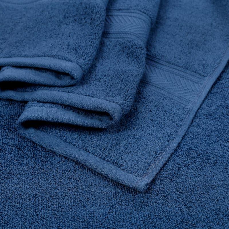 Buy Myst Bath Towel (Navy Blue) - Set Of Four Bath Towels from Vaaree