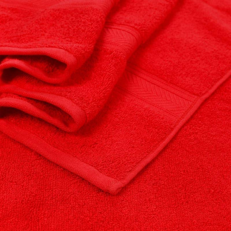 Buy Myst Bath Towel (Red) - Set Of Four Bath Towels from Vaaree