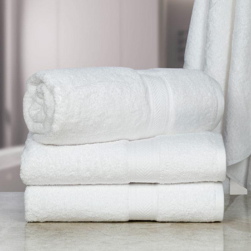 Buy Myst Bath Towel (White) - Set Of Four Bath Towels from Vaaree