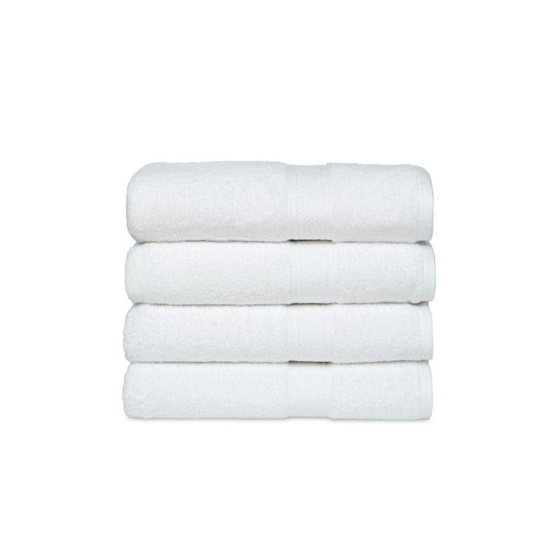 Buy Myst Bath Towel (White) - Set Of Four Bath Towels from Vaaree