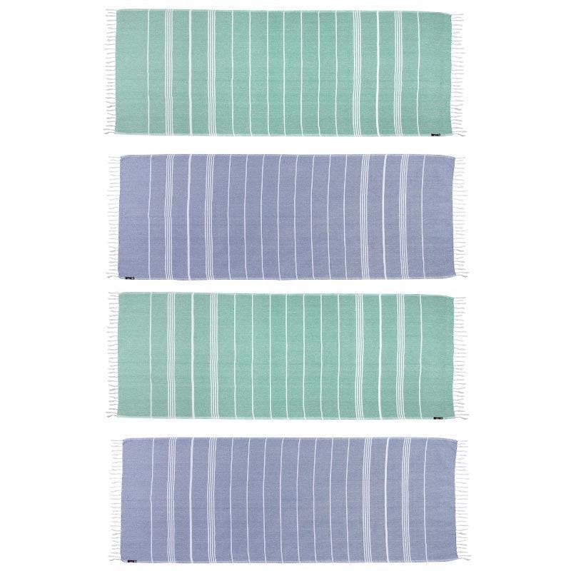 Buy Pure Delight Bath Towels (Blue & Green) - Set Of Four Bath Towels from Vaaree