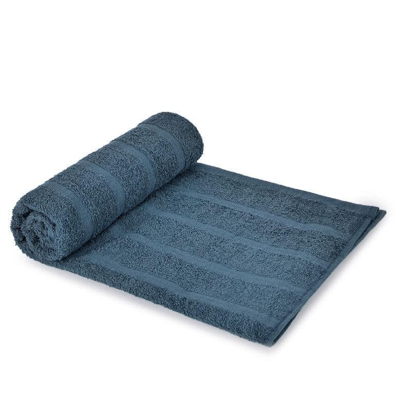 Buy Soak Sorcery Bath Towel - Navy Blue Bath Towels from Vaaree