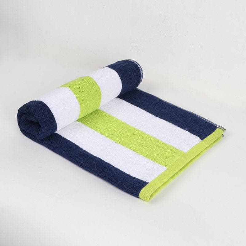 Buy Stripe Splash Bath Towel (Blue & Dark Green) - Set Of Two Bath Towels from Vaaree