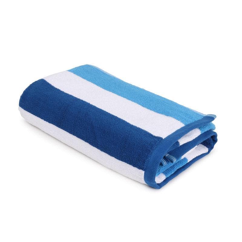 Buy Stripe Splash Bath Towel (Blue & Dark Green) - Set Of Two Bath Towels from Vaaree