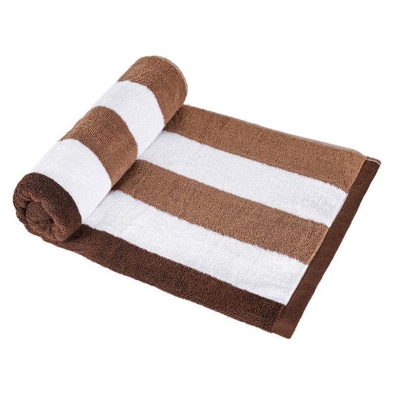 Buy Stripe Splash Bath Towel - Brown Bath Towels from Vaaree