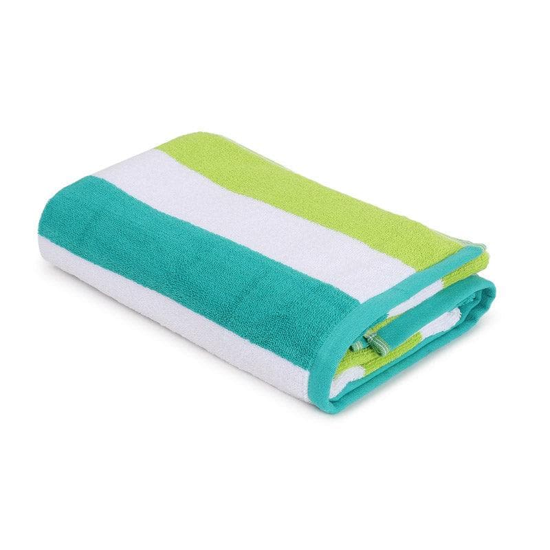 Buy Stripe Splash Bath Towel (Dark Green & Light Green) - Set Of Two Bath Towels from Vaaree