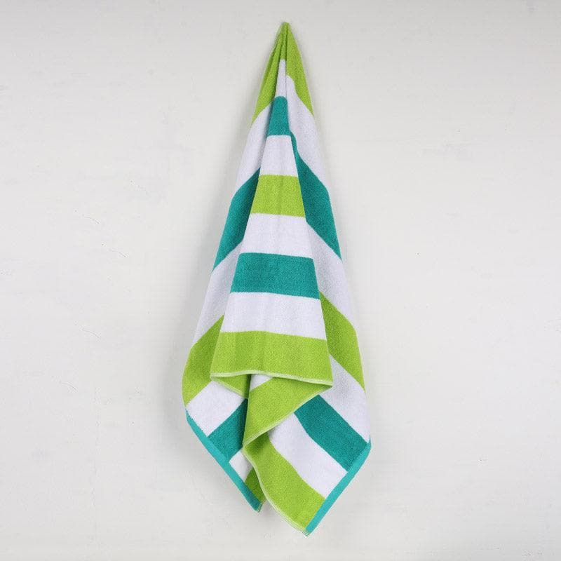 Buy Stripe Splash Bath Towel - Light Green Bath Towels from Vaaree