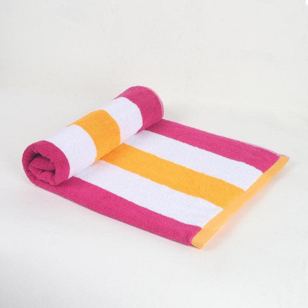 Buy Stripe Splash Bath Towel - Orange Bath Towels from Vaaree