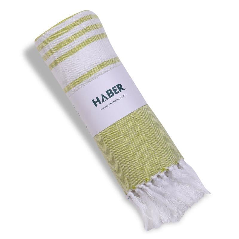 Buy Bath Towels - Striped Bliss Bath Towel - Green at Vaaree online