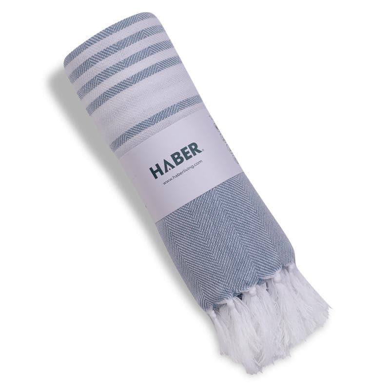 Buy Striped Bliss Bath Towel - Koi Blue Bath Towels from Vaaree